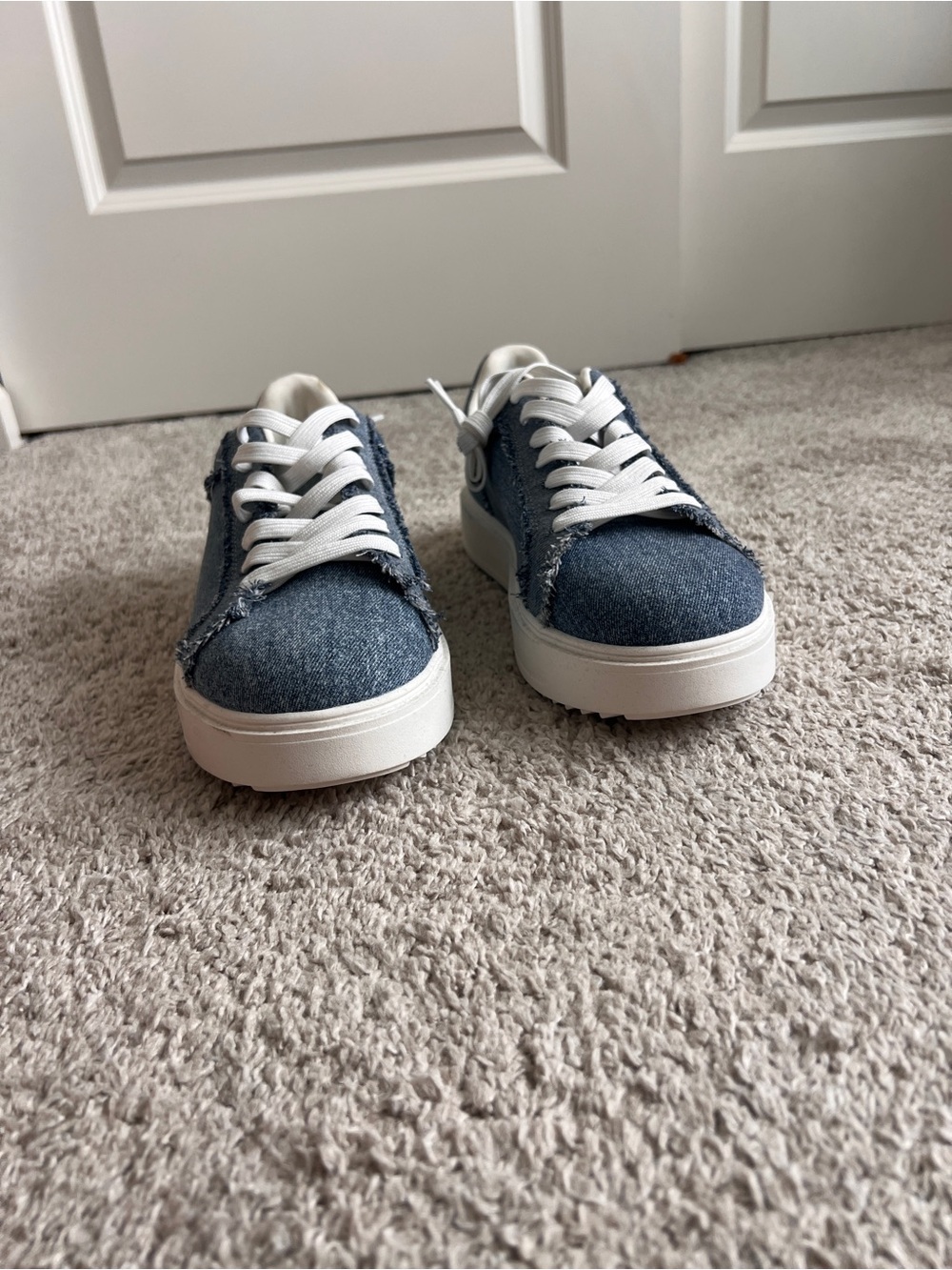 torrid Denim-Look Low-Top Sneakers in Blue with White Soles